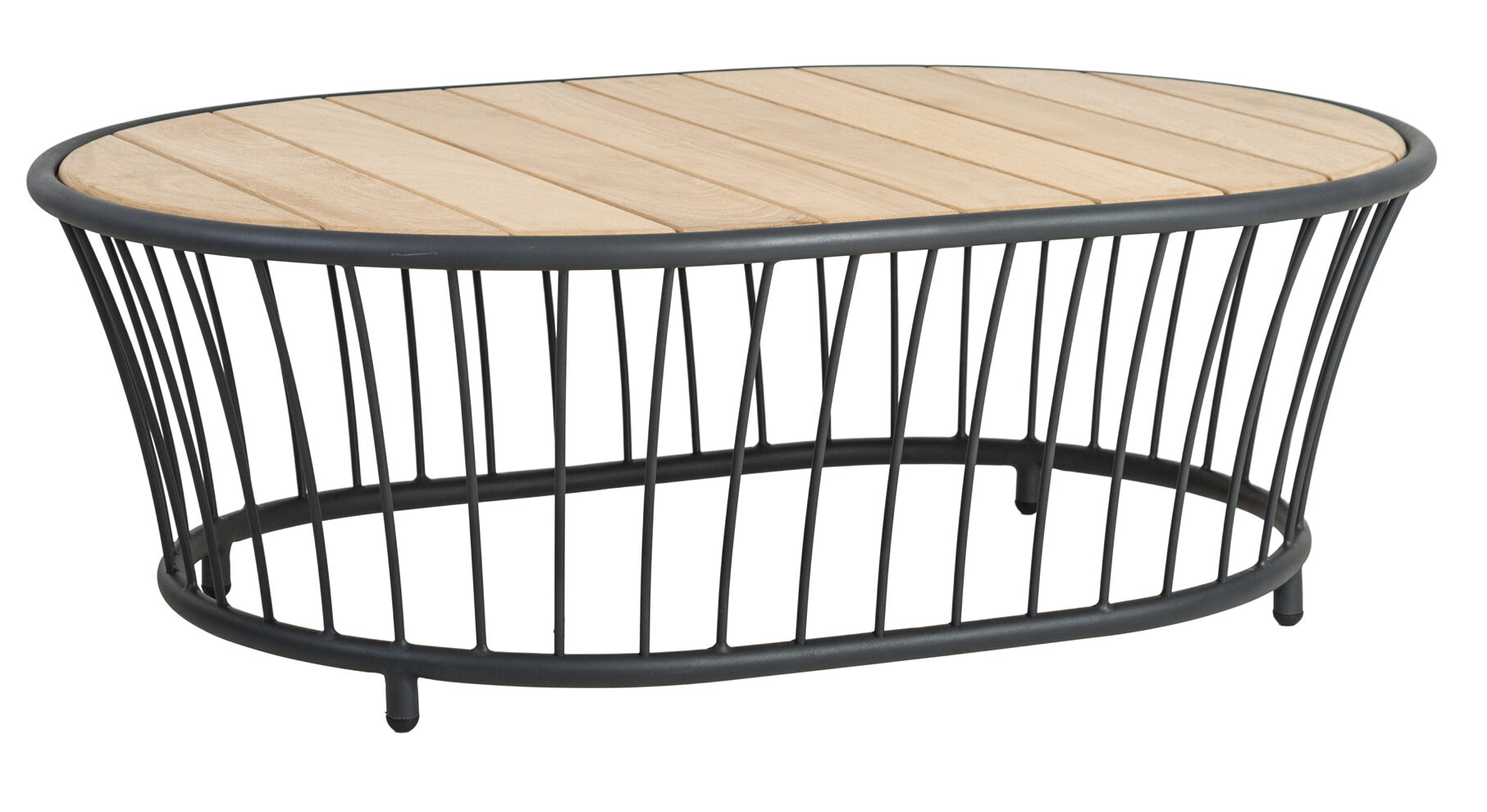 Cordial  Gray Oval Coffee Table