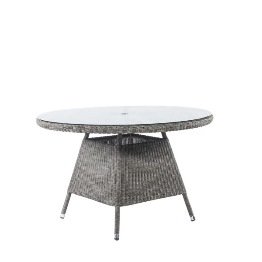 Monte Carlo Grey 4- Seater Round Dining Table