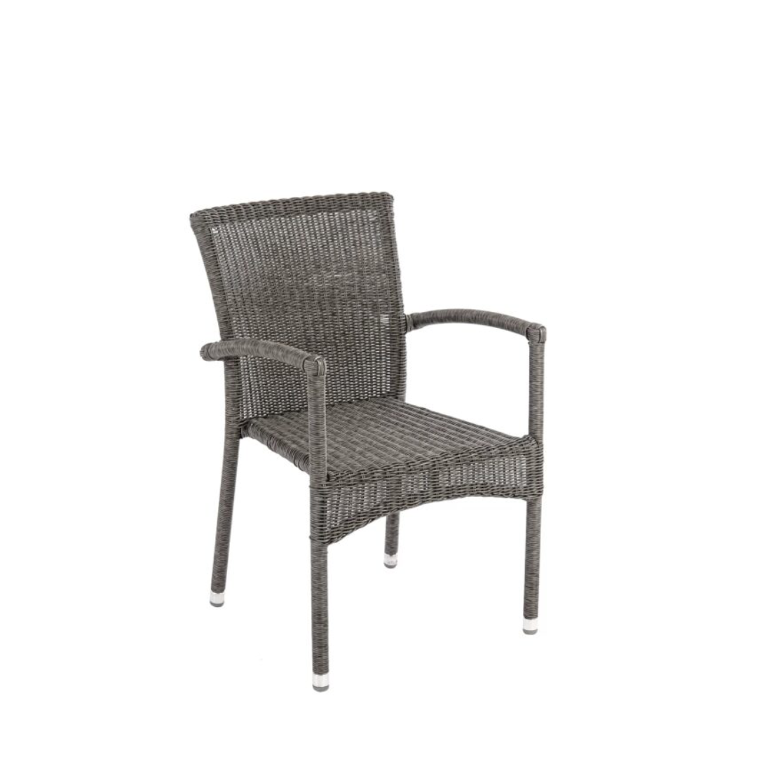 Monte Carlo Grey Stacking Dining Arm Chair