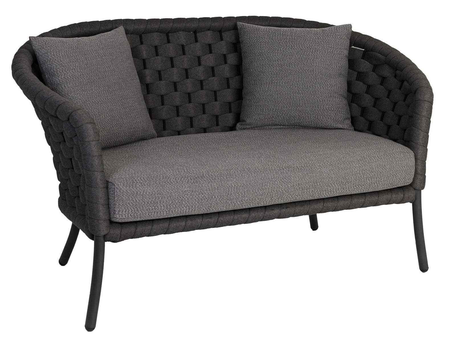 Cordial LUXE Dark Grey 2 Seater Curved Sofa