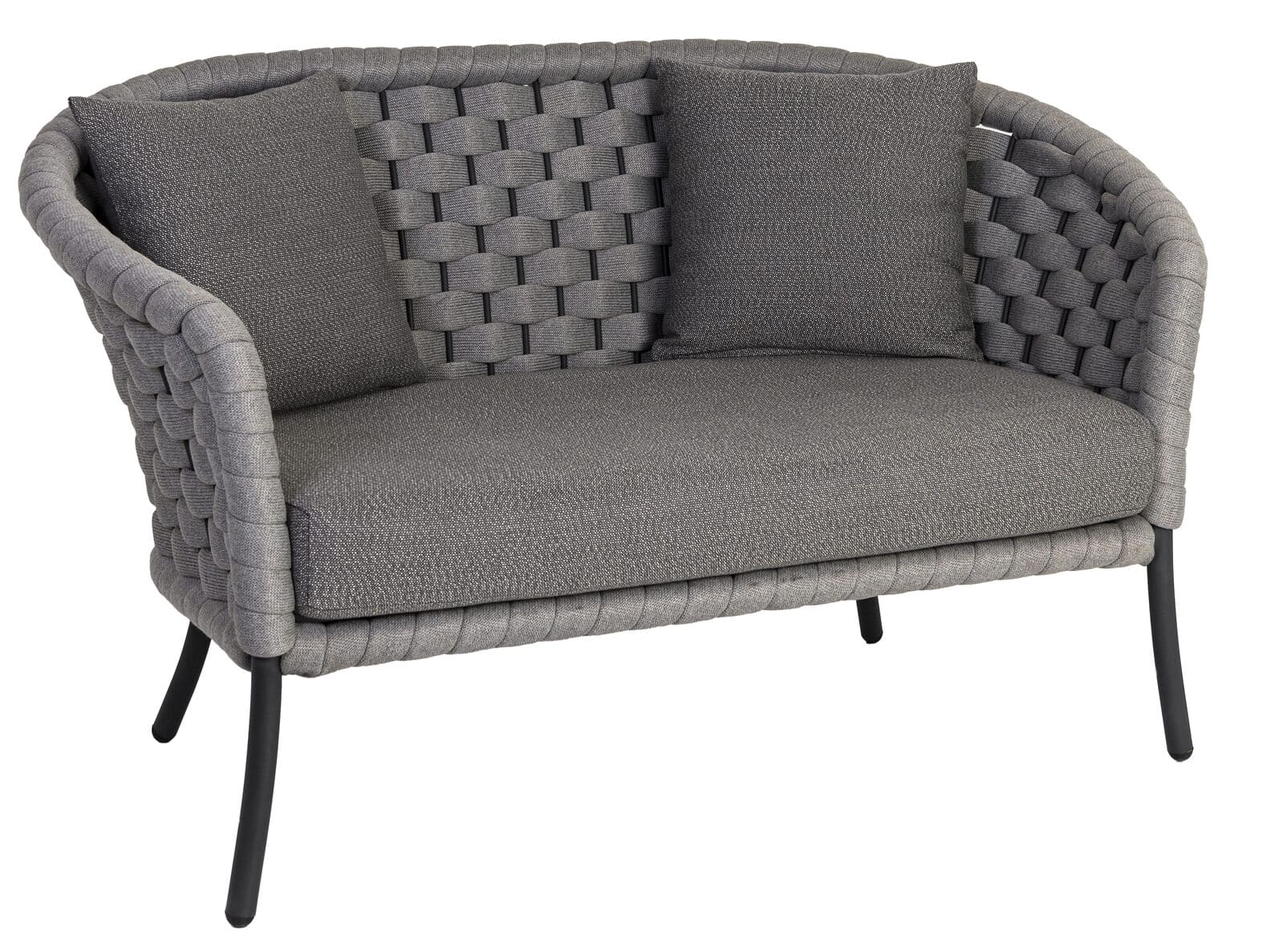 Cordial LUXE Light Grey 2 Seater Curved Sofa
