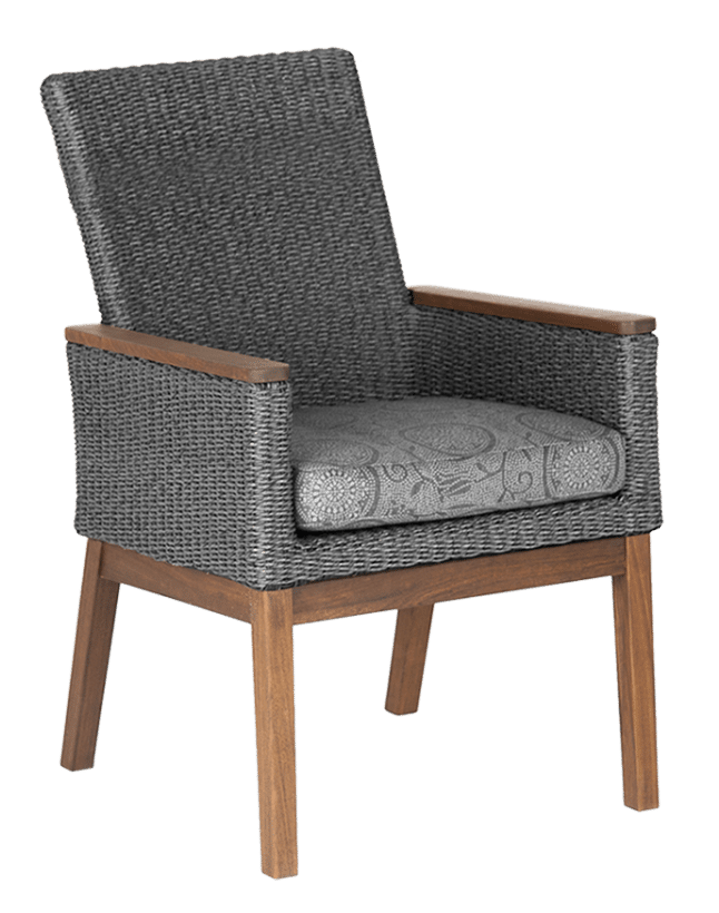 Coral Slate Gray Dining Armchair