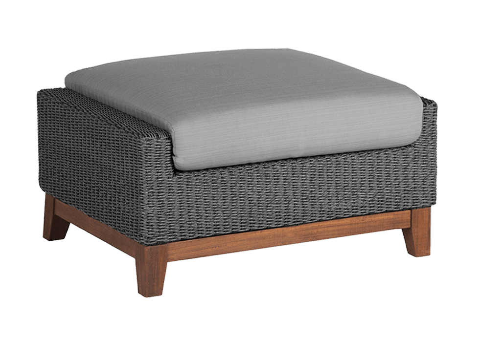 Coral Slate Gray Ottoman